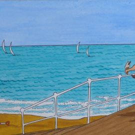 Bert and Elsie enjoying an ice cream